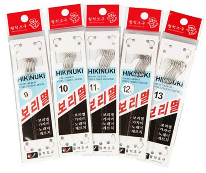 월척조구 보리멸 묶음바늘 WA-50 모듬채비 바다채비 바다낚시 보리멸 도다리 가자미 노래미, 1개