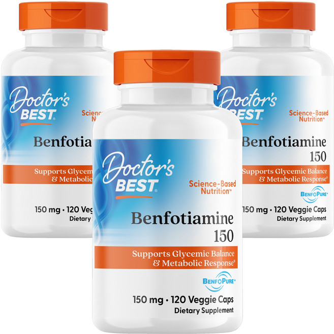 Doctor's BEST 苯磷硫胺素食膠囊 150mg, 120顆, 3瓶