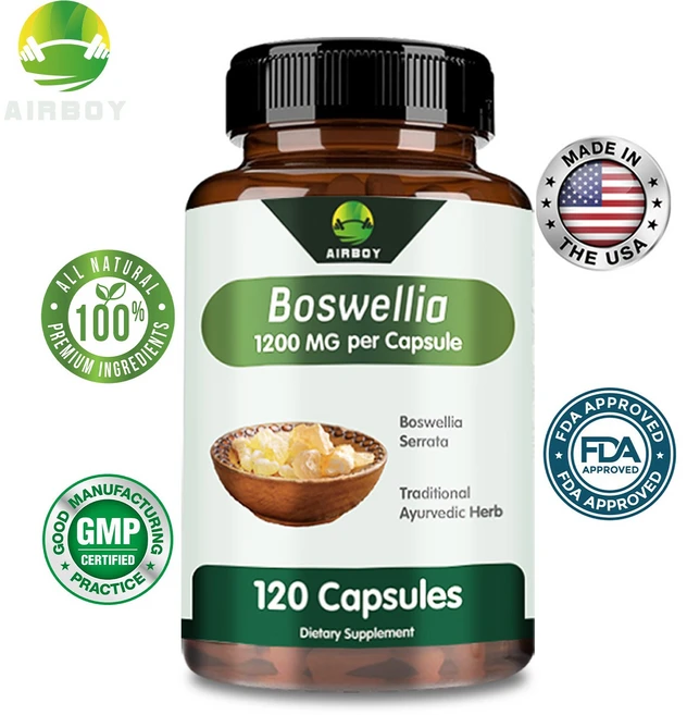 고농축 보스웰리아추출물 관절 건강 운동 후 회복 염증 완화 65% 보스웰릭 애씨드 유연성 지원 천연 허브 캡슐 활력 증진, 1개, 120정 - 쿠팡