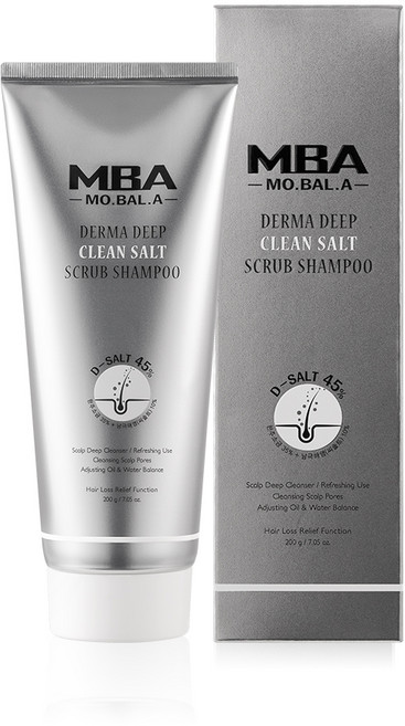 모발아 D-솔트 더마 딥 클린 스크럽 샴푸 두피 스케일링 각질 스크럽 노폐물, 200g, 1개