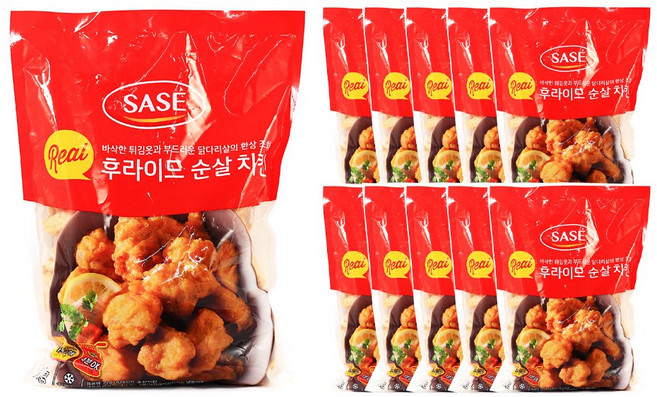 사세 리얼 후라이드 순살치킨1kg, 1kg, 10개