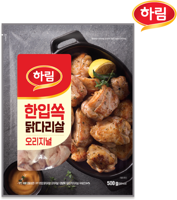 신선 하림 IFF 한입쏙 닭다리살 오리지널 500g