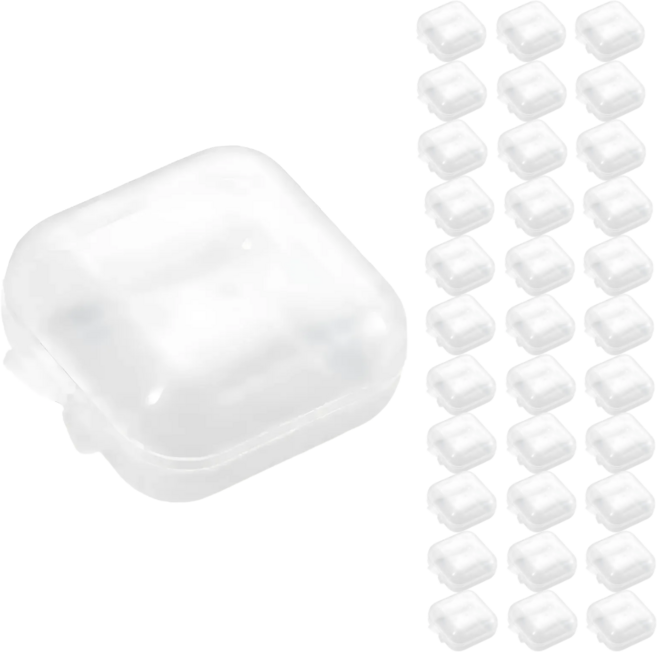 홈리빙픽 투명 미니 악세사리 케이스, 화이트, 40개