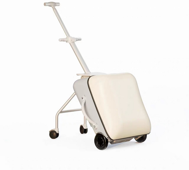 아동용 캐리어 유모차 2in1 접이식 어린이 여행가방 38L 대용량 기내반입 0-6세, 아이보리