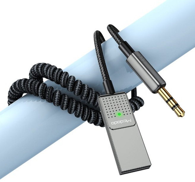 맥도도 차량용 블루투스5.1 핸즈프리 자동차 AUX / 오디오 수신 리시버 (모델명 CA-8700), 블랙 (CA-8700), 1개