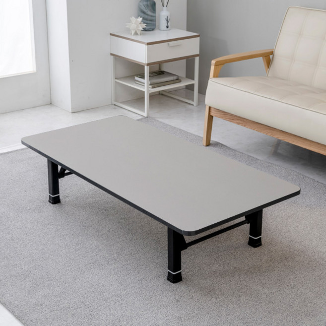 이반가구 4인~8인 접이식 대형 4단쌍다리테이블 높이조절 좌식 집들이상 손님상 밥상 교자상 다용도 박세리 식탁 미우새 김준호, 1200x600, 그레이(블랙테두리), 쌍다리4단다리