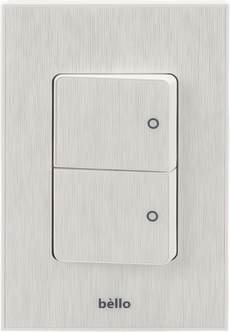 벨로 화이트 헤어라인 매입 2구 스위치