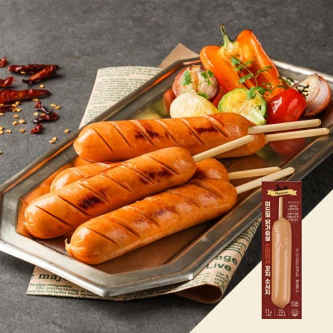 닭가슴살 소시지 스파이시꼬치 70gx10개, 10개, 70g