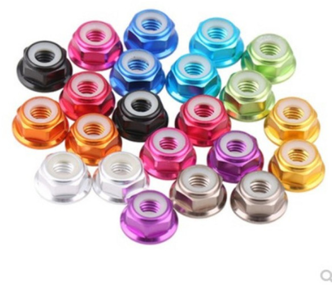 2-10pcs 알루미늄 플랜지 나일론 잠금 너트 m2 모터 나사 인서트 자동 CW for, 10 red, 07 M6  5pcs, 07 M6  5pcs
