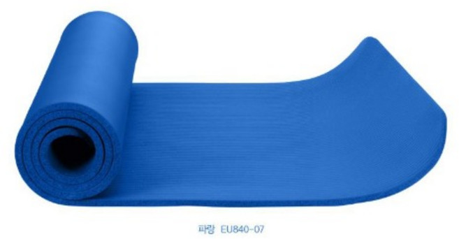 요가매트 NBR 10mm 파랑 필라테스 피트니스 1800 x 600 x 10mm 스타 EU840-07 블루, 1개