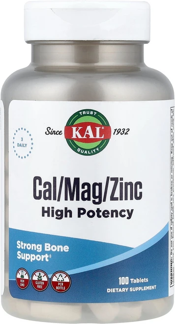 KAL Cal Mag 아연 하이포텐시 100정, 1개 - 쿠팡