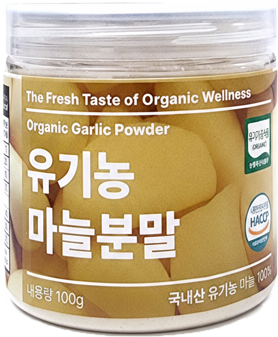 [캔시머] 국내산 유기농 마늘 가루 분말 #무료반품 #무료배송, 유기농 마늘분말 100g, 100g, 1개