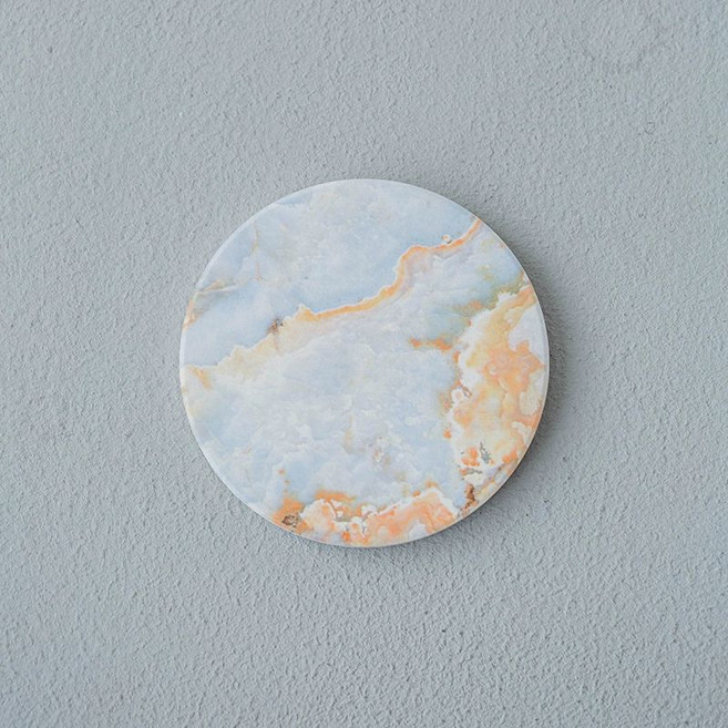 규조토 컵받침 흡수성 빠른 건조 북유럽풍 티코스터, 1개, 대리석 B