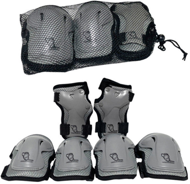 발로타 유아동용 무릎 + 손목 + 팔꿈치 보호대세트, 그레이, 1세트