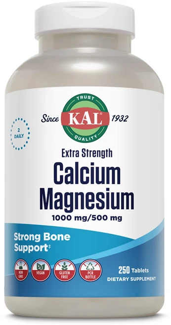 KAL 엑스트라 스트렝스 칼슘 마그네슘 정제 250정 KAL Extra Strength Calcium Magnesium Tablets 250 Count, 1개 - 쿠팡