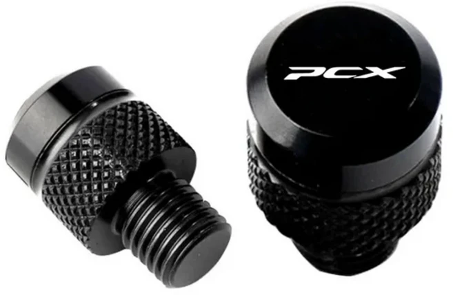 호환 바이크 오토바이 M10 x 1.25 알루미늄 나사 볼트 미러 구멍 플매트 카펫 러그 캡 혼다 PCX150 PCX125, 05 Black