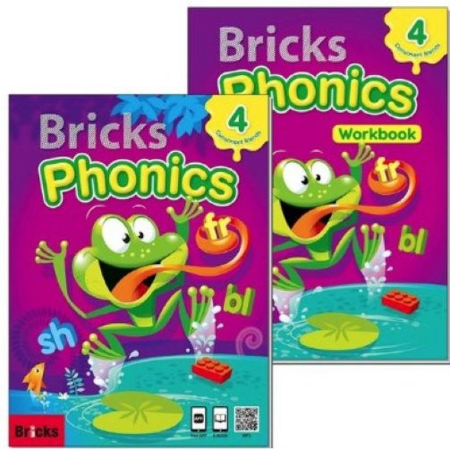 Bricks Phonics 브릭스 파닉스 4 교재 워크북 세트 (전2권), 초등학교 1학년