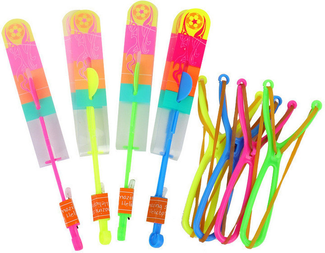 發光彈弓玩具 飛劍 大號雙閃 兒童禮品 擺攤玩具 生日禮物 分享禮物 益智玩具 發光玩具, 5個, 大號, 雙閃