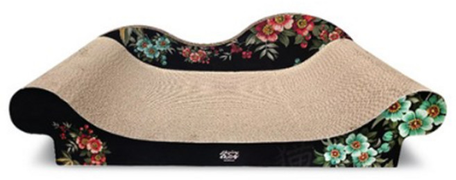 힐링타임 고양이 미묘 스크래쳐 NH-2144, 블랙, 1개