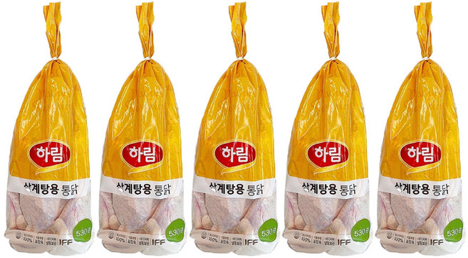 하림 IFF 삼계탕용 통닭 530g 5봉, 5개