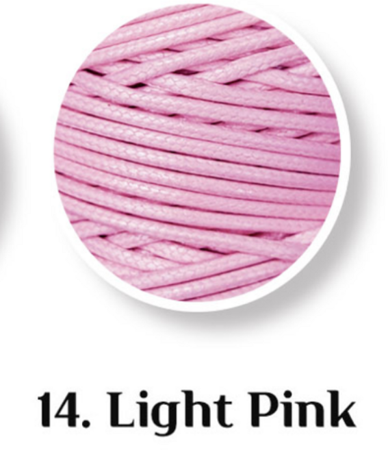 2.0mm 100yard 아티피셜 레더실 인조 가죽실 라탄공예 라탄실 뜨개실 코팅실, 14. Light Pink, 1개