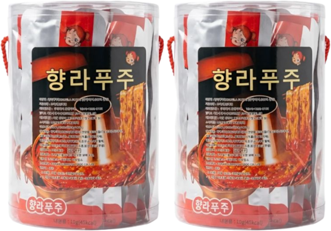 중국간식 설곤약 향라푸주 마라 두부피 마라탕 어린이 다이어트 간식, 80개, 18g