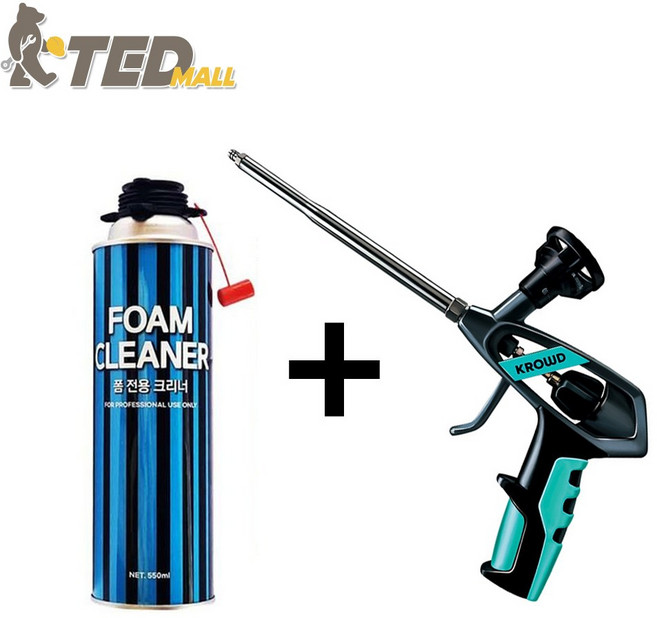 [TED MALL] 코리아나 우레탄폼건 KR-A2 + 폼 크리너 1SET, 1세트