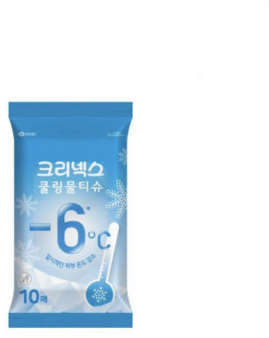 크리넥스 쿨링 물티슈 휴대형, 45g, 10매, 7개
