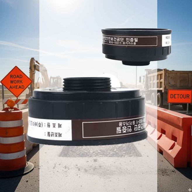 방독 필터 1급 가정용방독면 재난안전 화생방방독면 재난용품 소방마스크, 낱개