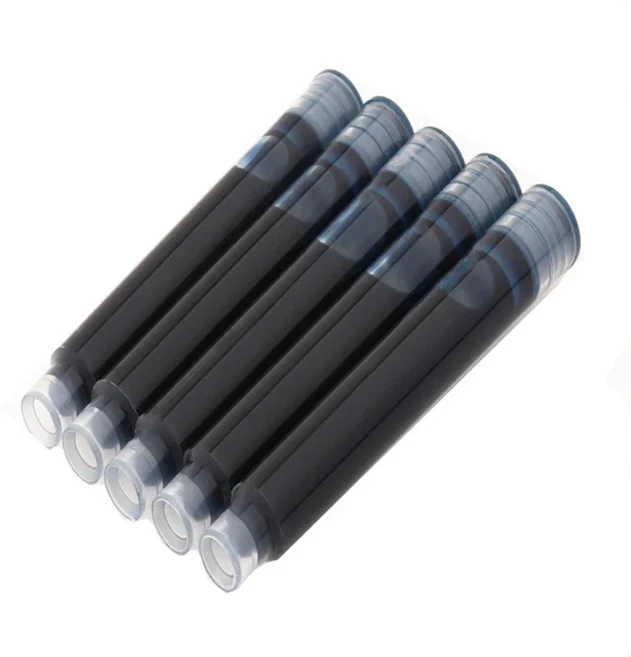 사무용품 학생용 잉크펜 2.6mm 3.4mm 컬러 잉크 만년필 리필 만년필 잉크 카트리지, 03 Black blue 3.4mm