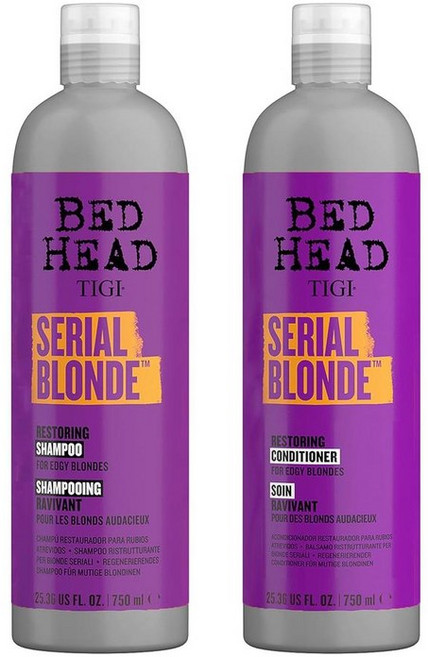 Tigi 티기 베드 헤드 덤 블론드 샴푸 리컨스트럭스 컨디셔너 듀오 팩 각 750ml