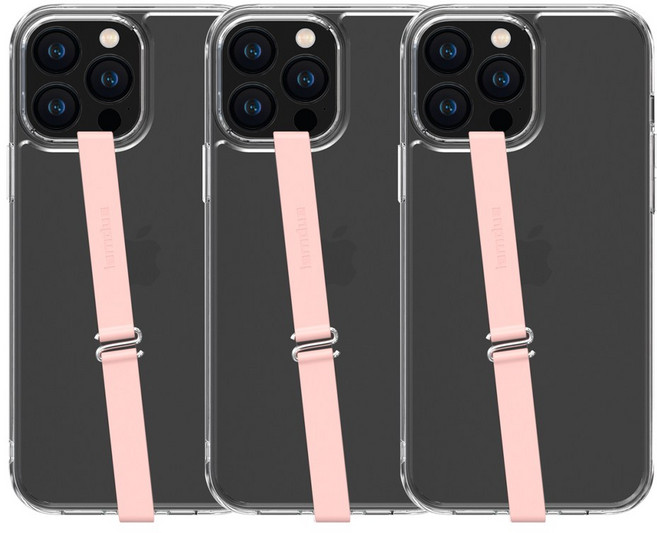 아이엠듀 에어루프 실리콘 휴대폰 핑거 스트랩 230, 3개, 핑크