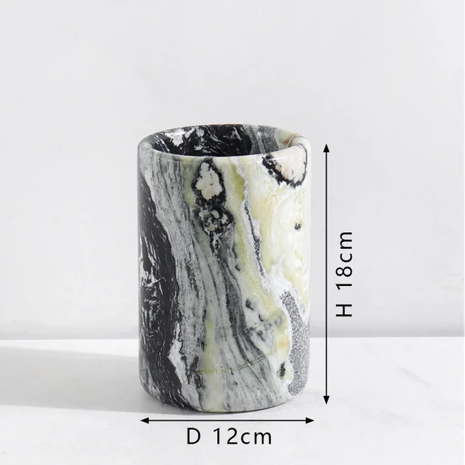 천연 대리석 와인 쿨러 버킷 고급 와인 병 쿨러 보냉 샴페인 맥주 아이스 버킷, 01 Emerald Green