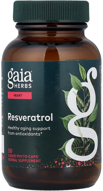 Gaia Herbs 레스베라트롤 액상 Phyto-Caps® 50정 Herbs (가이아 허브), Gaia Herbs, 레스베라트롤, 액상 Phyto-C, 1개 - 쿠팡
