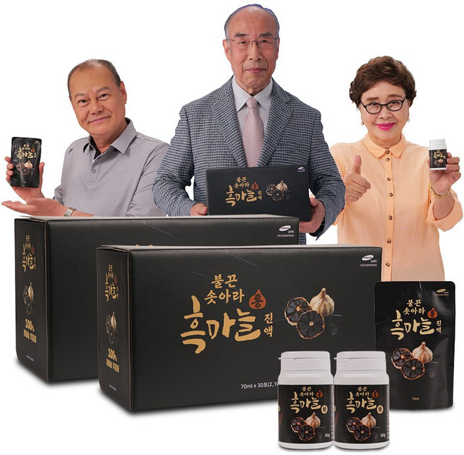 불끈솟아라 통흑마늘 진액(60포)+흑마늘환 4통, 진액 2박스(60포)+흑마늘환 4통, 1개