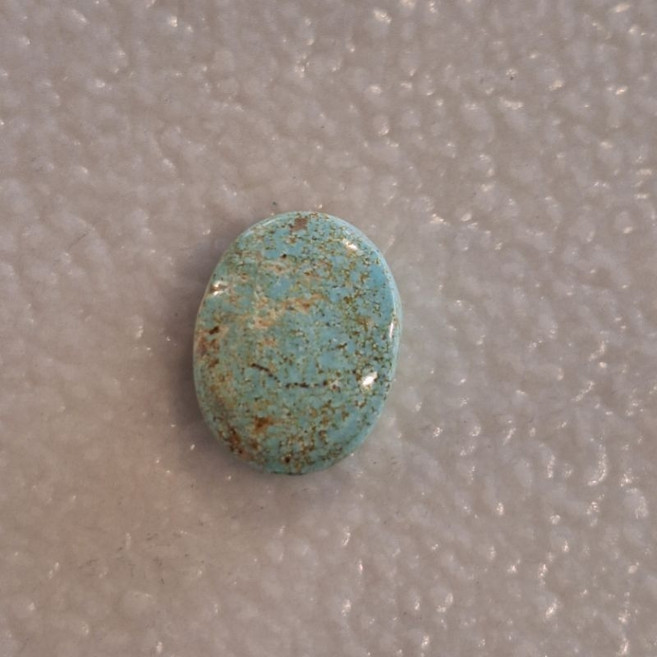 原礦綠松石橢圓形有孔小豆子貝雲 (一圖一物售) - 聖誕節慶裝飾, 1個, 3-1/11.6*8.9*4/0.7g