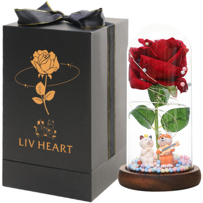 LIV HEART 玫瑰永生花禮盒, 日本LIVHEART玫瑰永生花礼盒