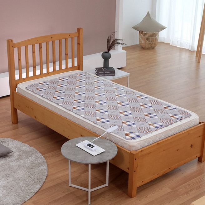 일월 체크브라운 워셔블 전기매트 IW-KM30S, 싱글(900 x 1800 mm)