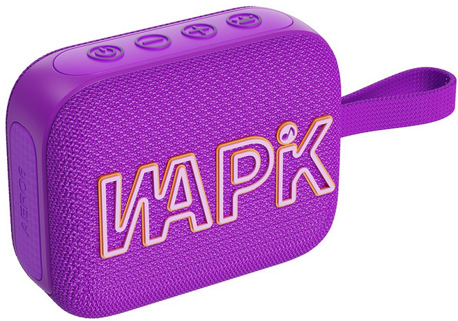 와피크 휴대용 미니 무선 TWS 블루투스 스피커 AERO3 IPX5 방수 캠핑용, 퍼플