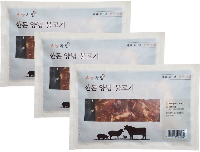 코스트코 오늘차림 한돈 양념 불고기 600g x 3팩, 3개