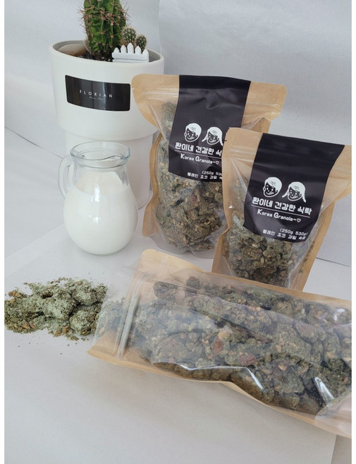 무설탕 조청 그래놀라 제주 쑥 그래놀라 환이네건강한식탁250g, 530g, 1개