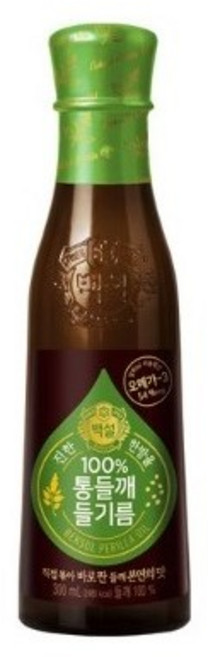 백설 통들깨 들기름, 300ml, 4개