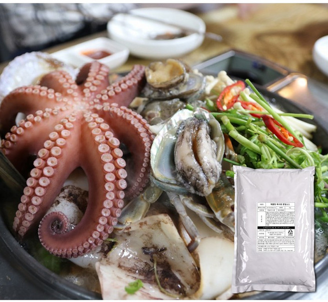 해물탕 매운탕 얼큰동태탕 육수용분말소스 1kg 사부의 소스, 1개