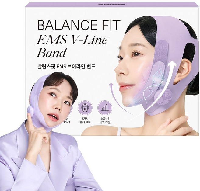 95프로블럼 발란스핏 EMS 브이라인 밴드, 퍼플, 1개