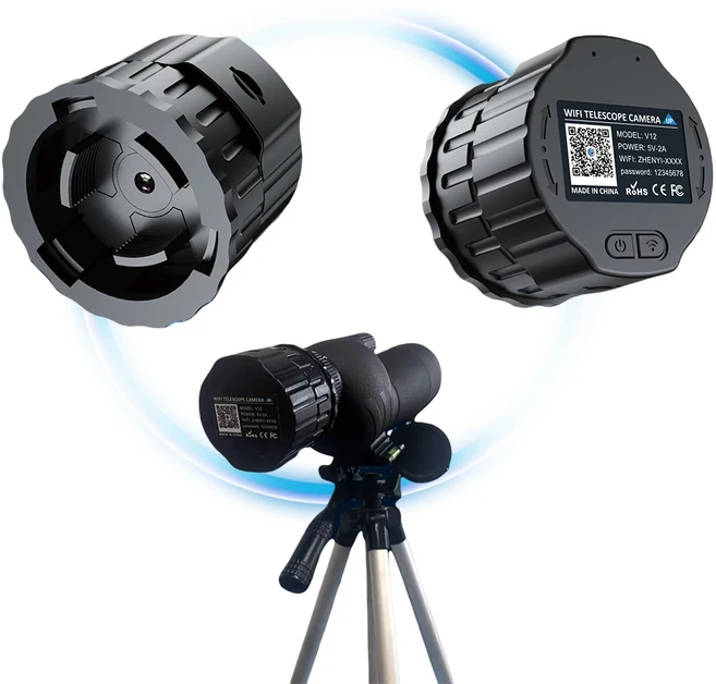 무선 WIFI 전자 접안 렌즈 망원경 32GB 비디오 녹화 디지털 카메라 24MM-50MM 광학 및 현미경용 액세서리