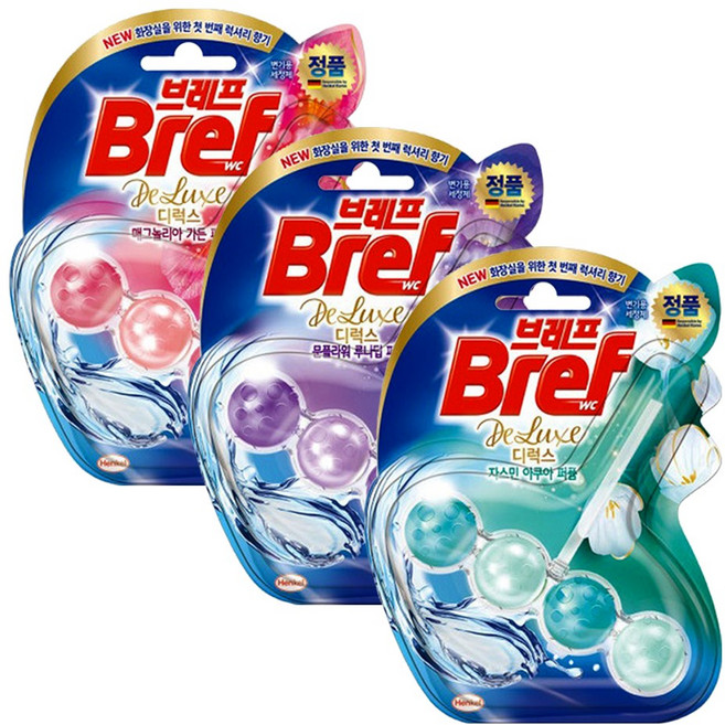 브레프 디럭스 변기세정제 50g X 3종, 3개