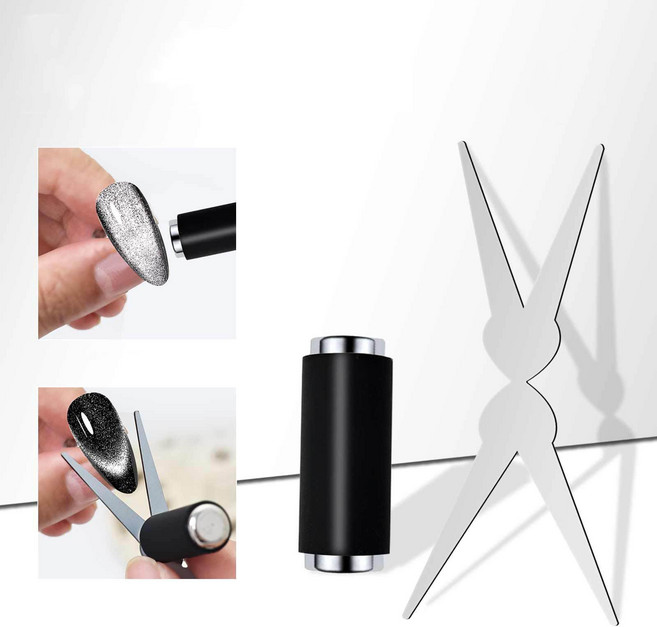 고강도 네일 도구 정밀 고양이 눈 효과 가정용 및 전문 매니큐어 고양이 눈매 자석용 휴대용 재료, 1개