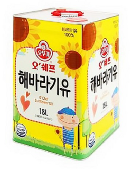 오뚜기 오쉐프 해바라기유 18L, 1개