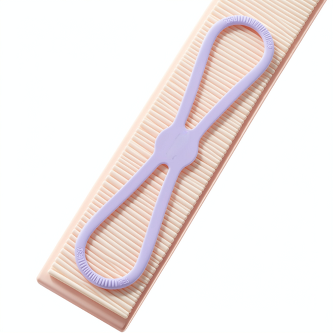 8字拉力器 開肩美背彈力帶, 蝴蝶款 - 木槿紫 - 15LB, 1套