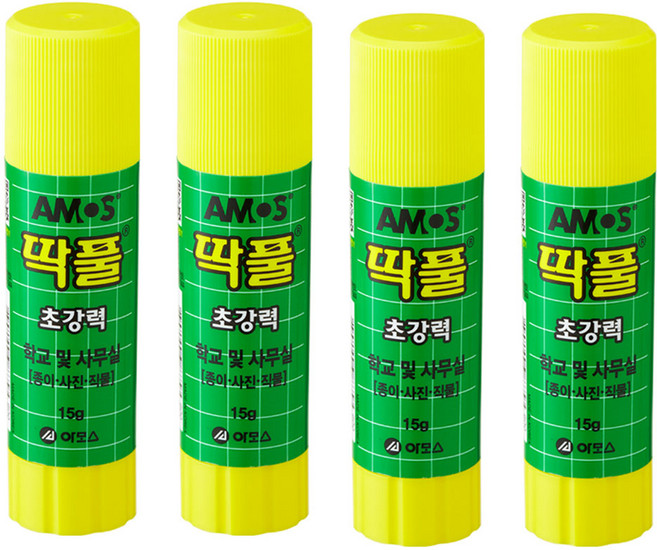 아모스 초강력 딱풀, 15g, 4개